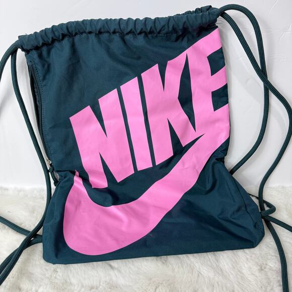 Nike Drawstring Teal Gym Bag‎ Backpack - Picture 1 of 5
